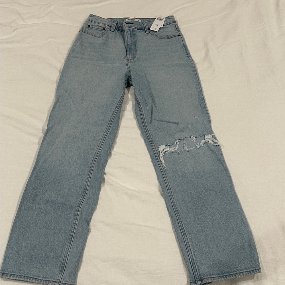 Abercrombie & Fitch 90s Straight Ultra High Rise -29R -8R- NWT